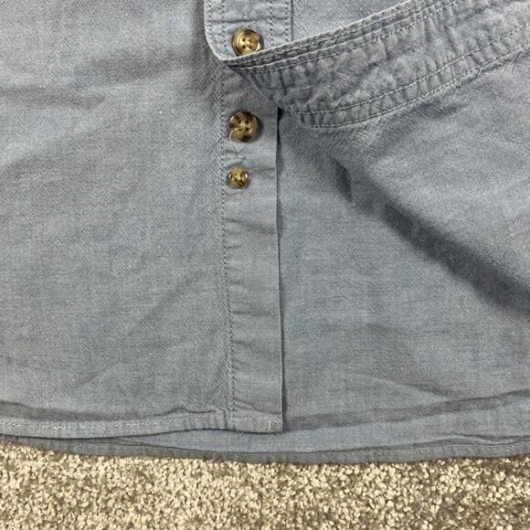 Carhartt Button Down Shirt Mens Extra Large Cotton Short Sleeve Blue - Picture 4 of 11